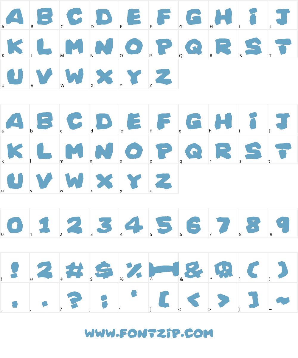 Prehistoric Caveman Font Character